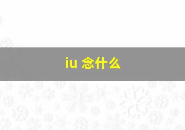 iu 念什么